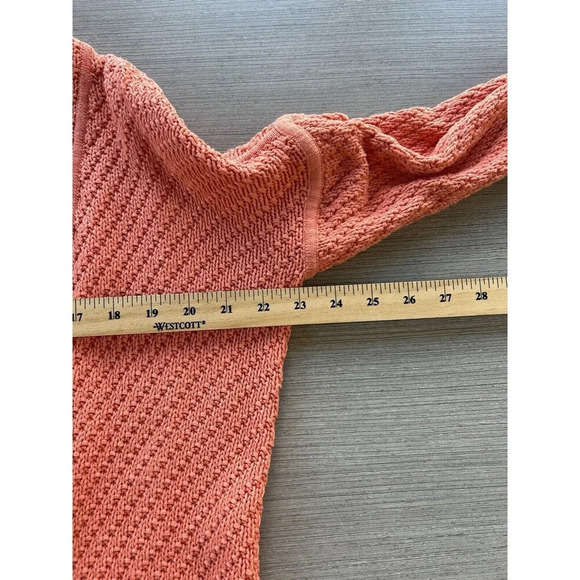 Lululemon Post Practice Cardi Knit Cardigan Coral Orange 6 - Picture 7 of 8
